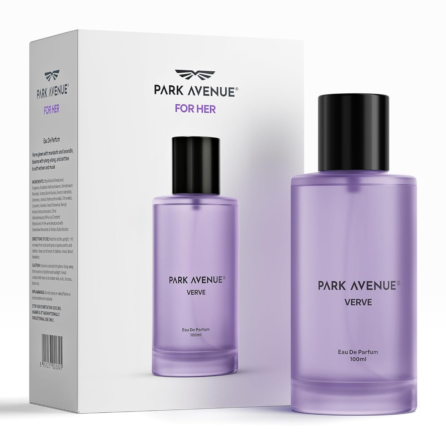 Park Avenue Verve EDP Women 100ml 1 Park Avenue Verve EDP Women 100ml | Long Lasting Perfume for Woman | Pear, Lavender, Jasmine, Musk & Vanilla| Warm, Sweet, and Musky Fragrance - Image 1