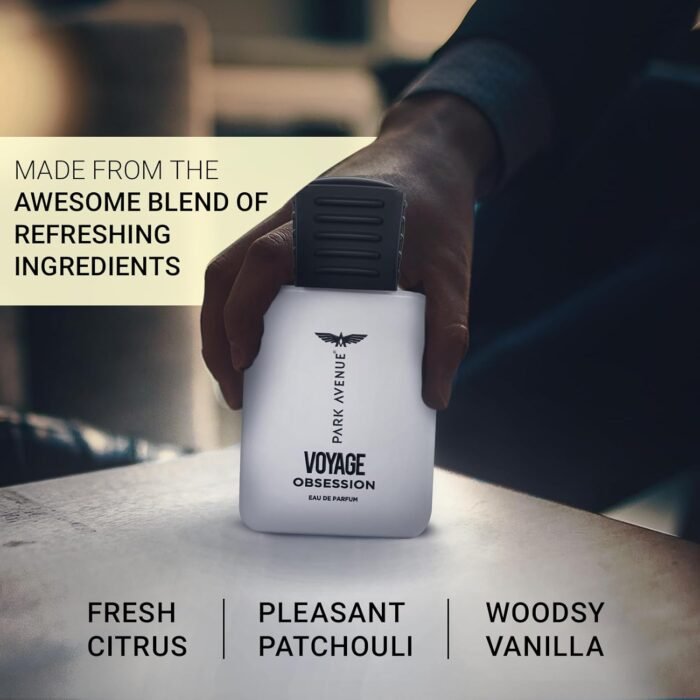 Park Avenue Voyage Obsession Signature Collection, Liquid Eau De Parfum Men, 50Ml | Long Lasting Perfume for Men | Diwali Gift | Premium Luxury Fragrance Scent | Aromatic Blend of Amber & Musk - Image 3