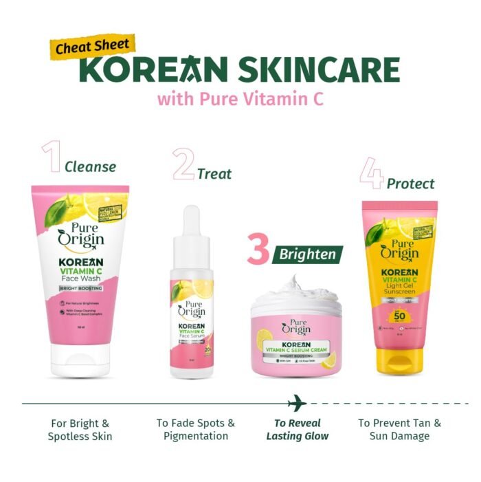 Pure Origin 10x Korean Vitamin C Brightening Serum Cream | Fades Dark Spots, Pigmentation & Dullness | Oil-free & Lightweight | With SPF 50 | All Skin Types | For Women & Men | 50g - Image 6