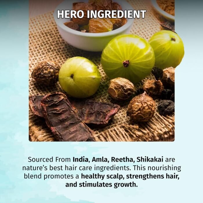 Pure Origin Amla Reetha Shikakai Hair Pack Powder (Pack of 2) | Natural Hair Cleanser | Reduces Hairfall & Nourishes Scalp | Boosts Shine | For All Hair Types | 200g - Image 4