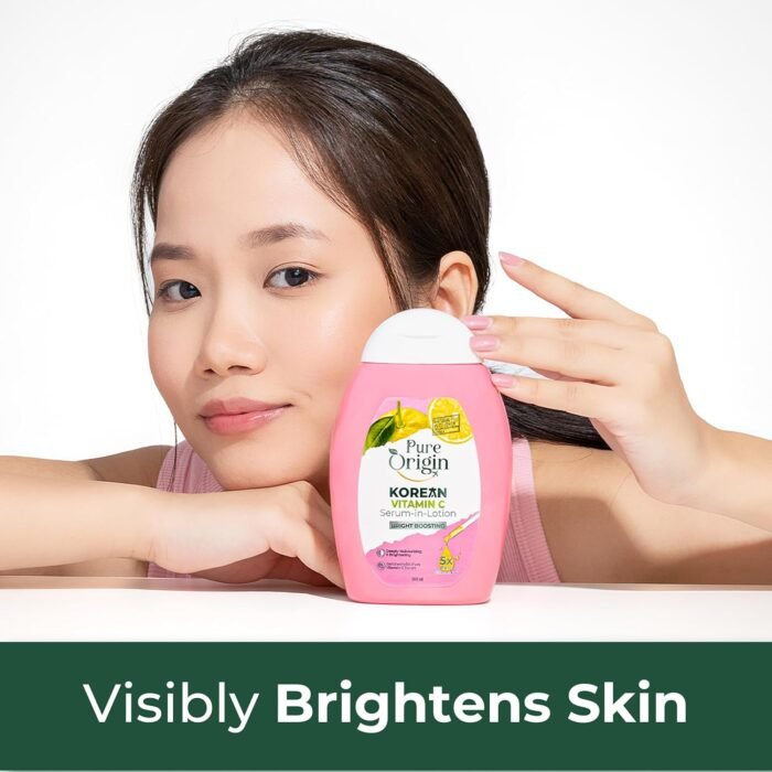 Pure Origin Korean Vitamin C Bright Boosting Body Lotion | For Brighter, Glowing Skin and moisturized skin | For women and men | All skin type | 300 ml - Image 5