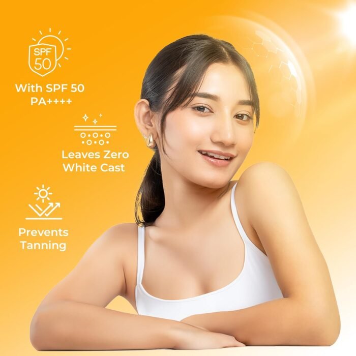 Pure Origin Korean Vitamin C Light Gel Sunscreen with SPF 50 & PA++++| No White Cast | Suitable for Oily, Dry & Combination Skin | Broad Spectrum, Non-sticky & Lightweight | Brightens Skin & Prevents Tan | 50ml - Image 4