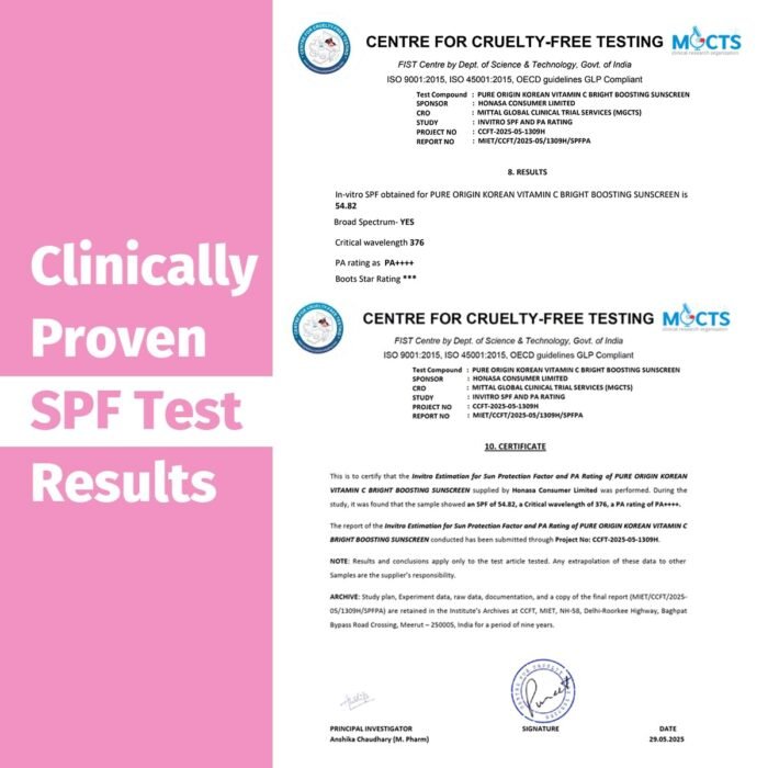 Pure Origin Korean Vitamin C Light Gel Sunscreen with SPF 50 & PA++++| No White Cast | Suitable for Oily, Dry & Combination Skin | Broad Spectrum, Non-sticky & Lightweight | Brightens Skin & Prevents Tan | 50ml - Image 6