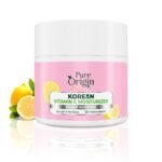Pure Origin Korean Vitamin C Moisturizer | 24-Hour Moisturization | Light & Non-sticky | Brightens & Evens Skin | 100g