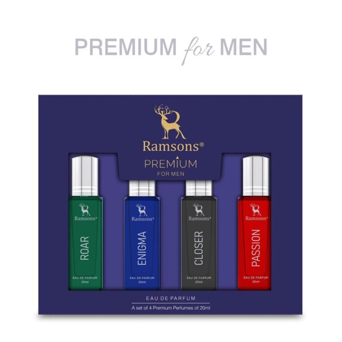 Ramsons Closer, Enigma, Roar & Passion Premium Eau De Parfum Gift Set For Men (Pack Of 4 X 20ml) | Long Lasting Luxury Perfume | Birthday Perfume Gift Set For Him - Image 2