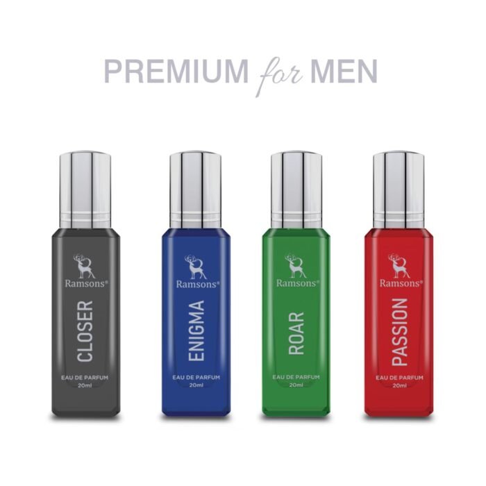 Ramsons Closer, Enigma, Roar & Passion Premium Eau De Parfum Gift Set For Men (Pack Of 4 X 20ml) | Long Lasting Luxury Perfume | Birthday Perfume Gift Set For Him - Image 5