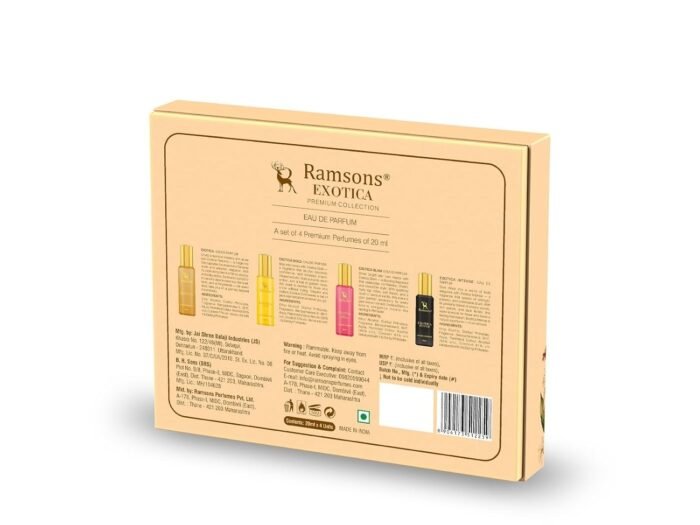 Ramsons Exotica Premium Collection - Pack of 4 (20ml Each) | Exotica Intense, Exotica Glam, Exotica & Exotica Gold Fragrance Combo for Women | Long-Lasting Refreshing Scents - Image 6