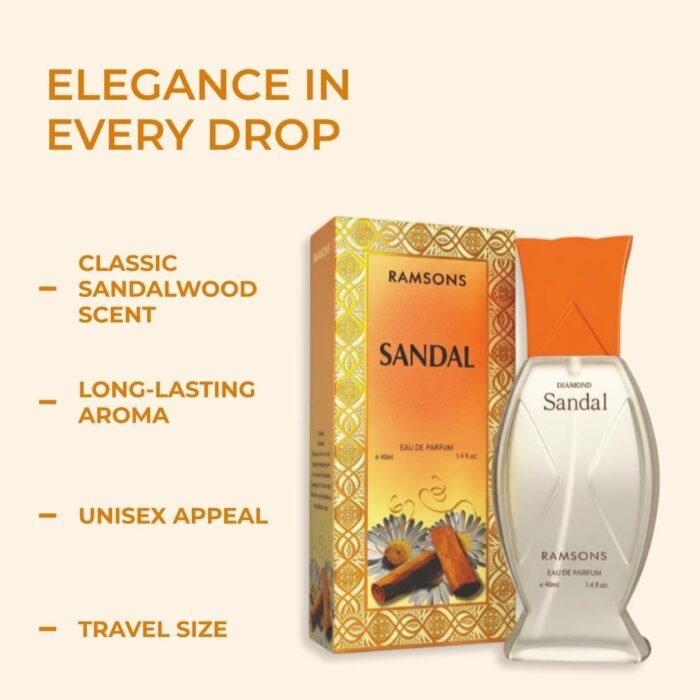 Ramsons - SANDAL Eau De Parfum | 40 ML | Classic Perfume | Long Lasting & Premium Chandan Fragrance - Image 3