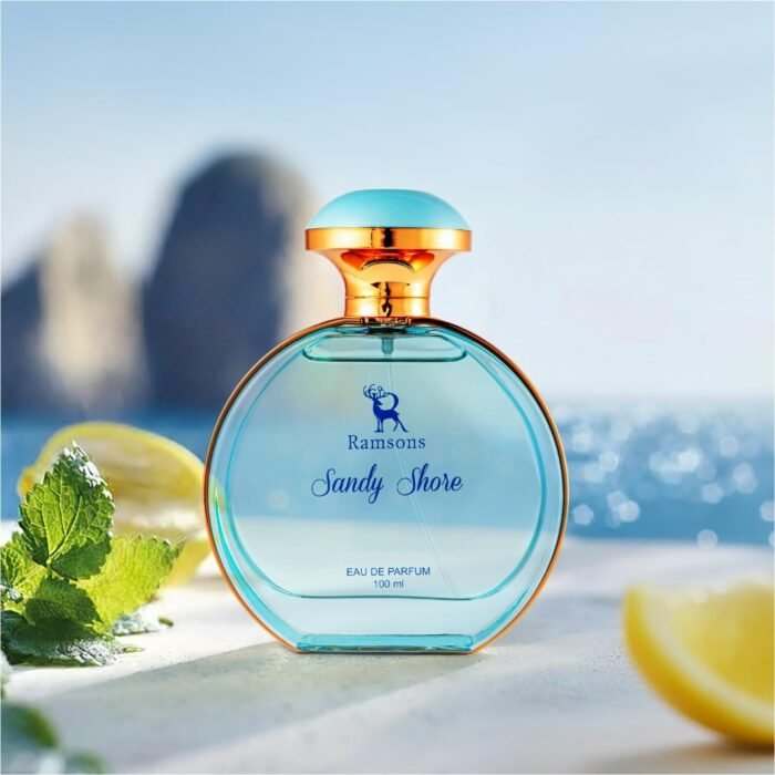 Ramsons - SANDY SHORE Eau De Parfum | 100 ML | Perfume For Women | TN - Mint, Lavender, Bergamot, Mandarin orange, Lemon | MN - Sea grass, Ginger, Jasmine Rose | BN - Musk, Sandalwood, Cedar - Image 3