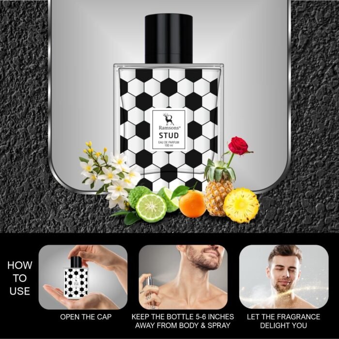 Ramsons - STUD Eau De Parfum 100 ML | Perfume For Men | TN - Bergamot, Pineapple, Lavender, Orange Blossom | MN - Jasmine, Rose, Lilly of the valley, Tarragon | BN - Amber, Leathery, Woody, Musk - Image 4