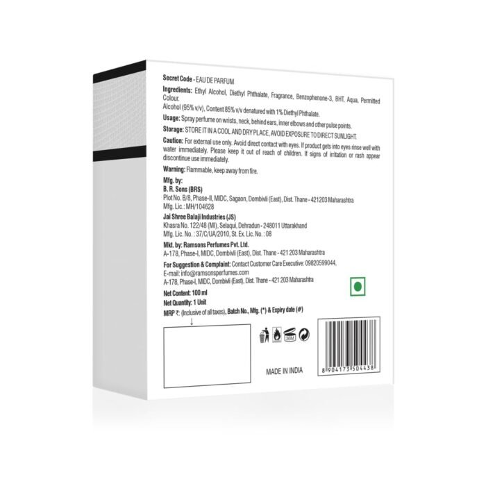 Ramsons Secret Code - Eau De Parfum - 100 ml | Premium Long Lasting Fragrance Spray - Image 5