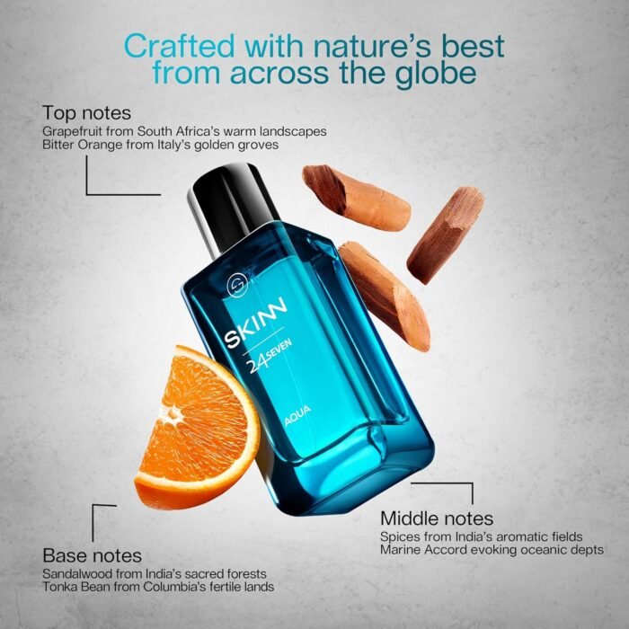Skinn By Titan | 24Seven Aqua Perfume - 100 Ml | Perfume For Man | Gift for Men | Premium Fragrance | Grooming Essentials | Long Lasting Smell for Men | Eau De Parfum - Image 3