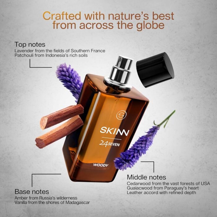 Skinn By Titan | 24Seven Woody Perfume - 100 Ml | Perfume For Man | Gift for Men | Premium Fragrance | Grooming Essentials | Long Lasting Smell for Men | Eau De Parfum - Image 3