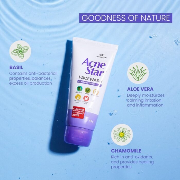 Acnestar Mankind Unisex Face Wash - (50 Gr, 2 Pc) - Image 3