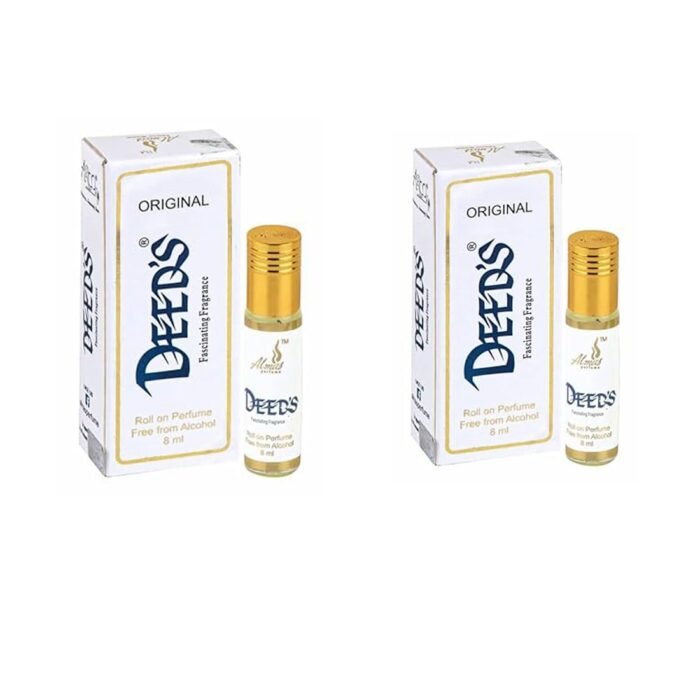 Almas Eco Series Deeds White For Men, 8ml Non Alcoholic Liquid Attar With Delightful Floral Aroma (Floral) Pack of 2 - Image 3