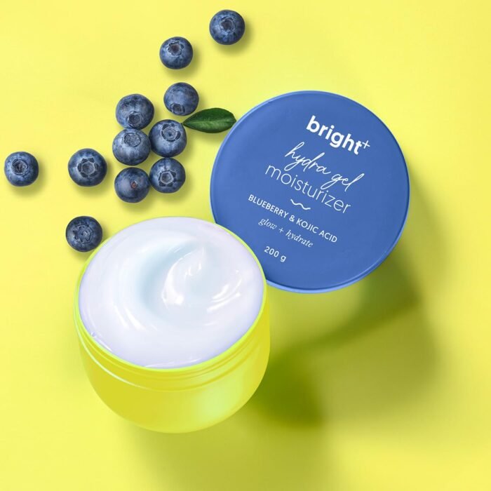 Aqualogica Bright+ Hydra Gel Moisturizer with Blueberry & Kojic Acid - 200 g | 24-Hour Intense Hydration | Water-Like Gel Texture | Makes Skin Bright & Spotless | For All Skin Types - Image 2