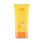 Aqualogica Glow+ Dewy Sunscreen Gel SPF 50 PA++++ with Papaya & Vitamin C | For Dry, Sensitive, Oily & Combination Skin | UVA/B & Blue Light Protection | Travel Friendly | For Men & Women