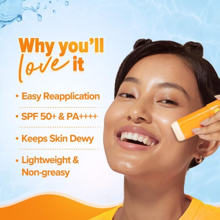 Aqualogica Glow+ Dewy Sunstick With Papaya & Vitamin C - 20G, Spf 30, Spf 50, All - Image 2