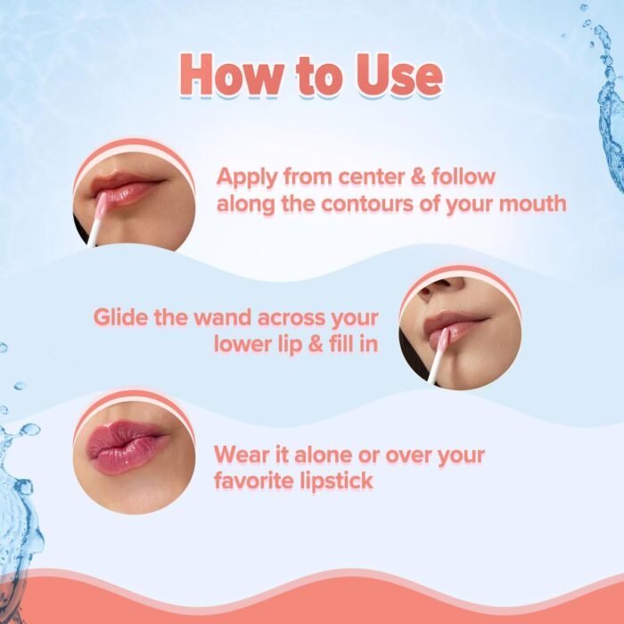Aqualogica Plump+ Pouty Li-Ph Glossy - Peach Vanilla | Lip Glossy With Strawberry & Hyaluronic Acid | Lightweight, Non-Sticky And Hydrating Formula - 5Ml - Image 6