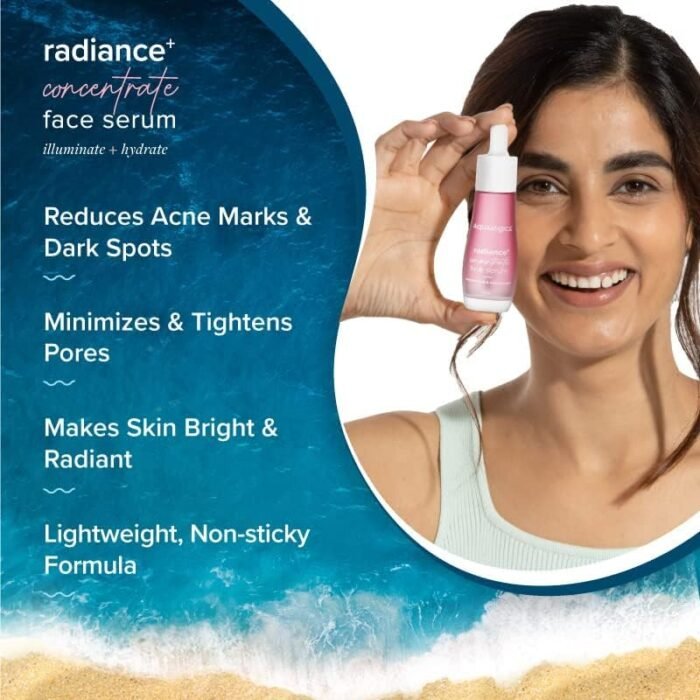 Aqualogica Radiance+ Concentrate Niacinamide Face Serum with Watermelon for Men and Women Radiant Look -For Glowing, Oily and Dry Skin -30ml - Image 3