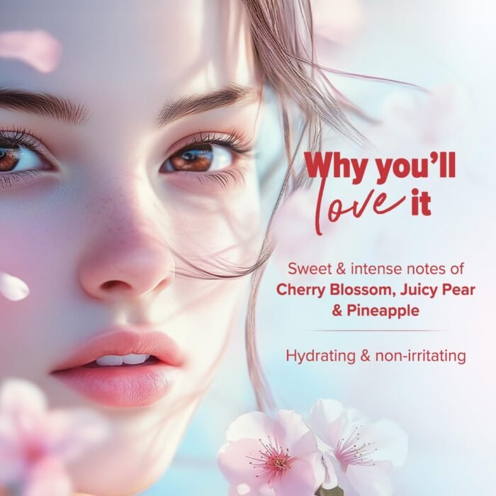 Aqualogica Refresh+ Cherry Blossom Bloom Perfume Body Mist with Zemea and Hyaluronic Acid - 150 ml | Sweet Floral & Fruity Notes of Pear & Jasmine | Long-Lasting Fragrance | Hydrating & Non-Irritating - Image 4