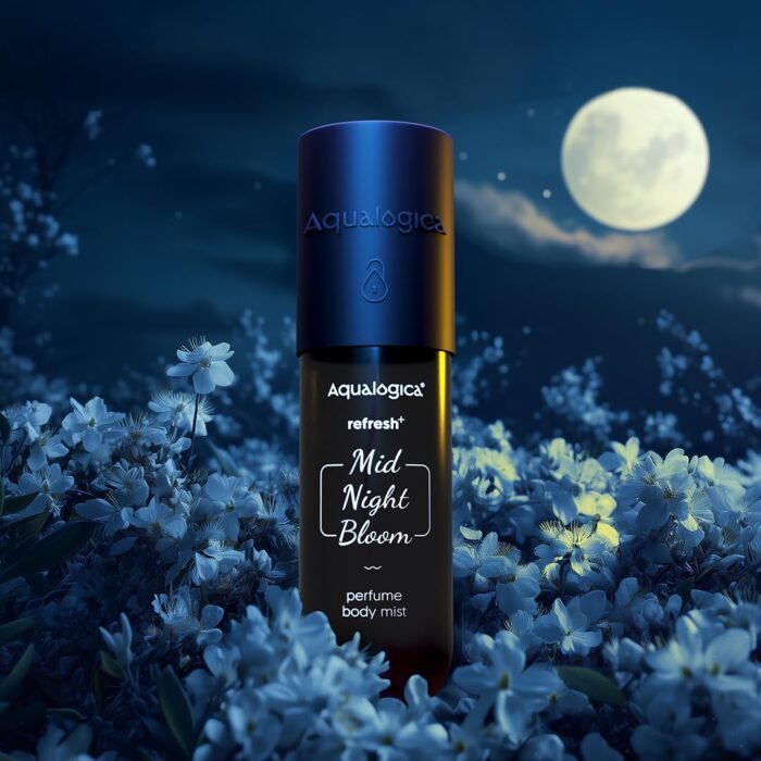 Aqualogica Refresh+ Mid Night Bloom Perfume Body Mist - 150 ml | Dark & Sensual Notes of Raspberry & Amber | Long- Lasting Fragrance | Non-Irritating & Hydrating | Skin Friendly | Infused with Zemea & Hyaluronic Acid - Image 2