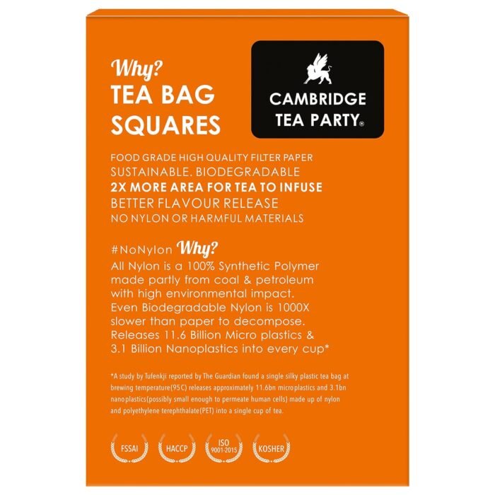 Cambridge Tea Party Slim 30 Tea Bags, Hibiscus Clove Orange Rose Turmeric Cinnamon Tulsi Green Tea (immunity booster with natural vitamins, cleanse, cold relief, weight loss, slim, skin glow) - Image 3