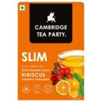 Cambridge Tea Party Slim 30 Tea Bags, Hibiscus Clove Orange Rose Turmeric Cinnamon Tulsi Green Tea (immunity booster with natural vitamins, cleanse, cold relief, weight loss, slim, skin glow) - Image 6