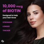 Carbamide Forte High Potency Biotin Tablets 10000mcg For Hair Growth 60 Veg Tablets - Image 3