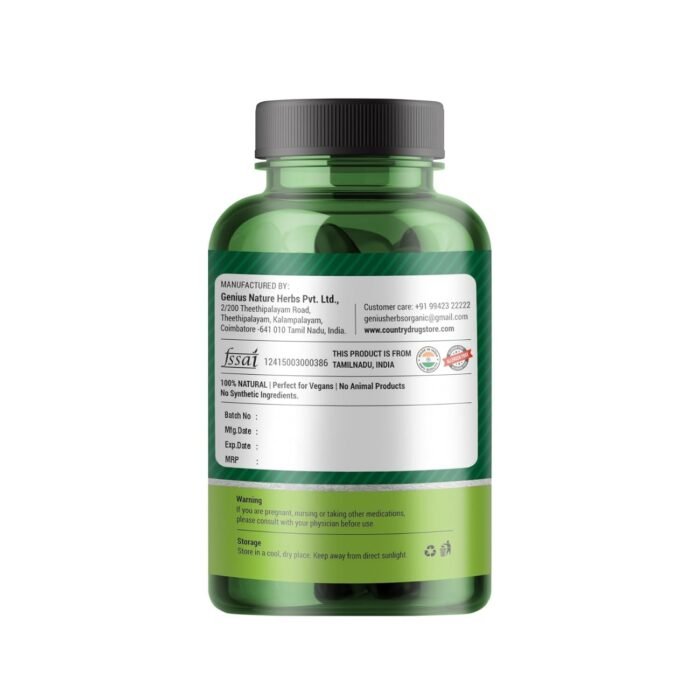 Genius Herbs Curry Leaf Tablets 500 mg | Effective for Natural Hair growth | Rich in Iron | 120 No.s Pack of 1 - Image 3