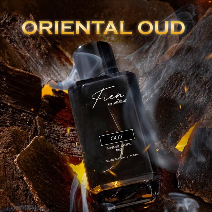 FIEN 007 Perfume for Men | Oriental Oud Scent | 12 Hrs Long Lasting | mCaffeine Perfume | Fien Eau De Parfum with Oud, Sandal & Musk | perfume for men | Solid mCaffeine Premium & Luxurious Perfume - 100ml - Image 2