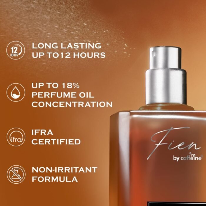 FIEN Perfume Fierce for Men | Citrusy Scent | mcaffeine perfume | Fien by mCaffeine 12 Hrs Long Lasting | Eau De Parfum with Neroli, Sage & Myrrh | perfume for men | Premium & Luxurious for Valentines & Every Occasion - 100ml - Image 6