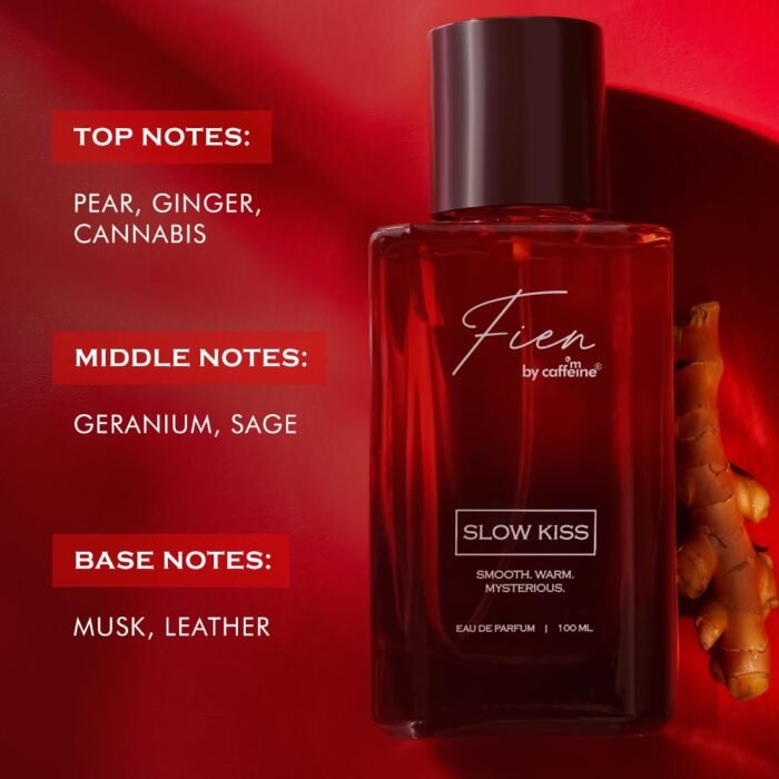 FIEN Perfume Slow Kiss Perfume for Men | Aromatic Fresh | 12 Hrs Long Lasting Eau De Parfum with Cannabis, Sage & Musk | Fien by mCaffeine Solid Perfume for Men | Valentine Premium & Luxurious Perfume for Every Occasion - 100ml - Image 4