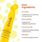 Foxtale SPF 70 Niacinamide Dewy Sunscreen with PA++++ For Dewy Sun Protection|Prevents Tan|Lightenweight, Non Greasy, No White Cast|Anti-Tan Formula|For Men & Women|For all skin type,50 Ml - Image 3
