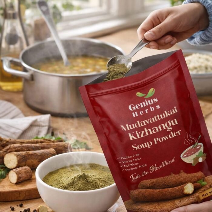 Genius Herbs Mudavattukkal Kizhangu Soup Powder, Veg Goat Leg Root Pre Mix Soup Powder 50G, Supports Joint & Strengthen Bones (Pack Of 2) - Image 2