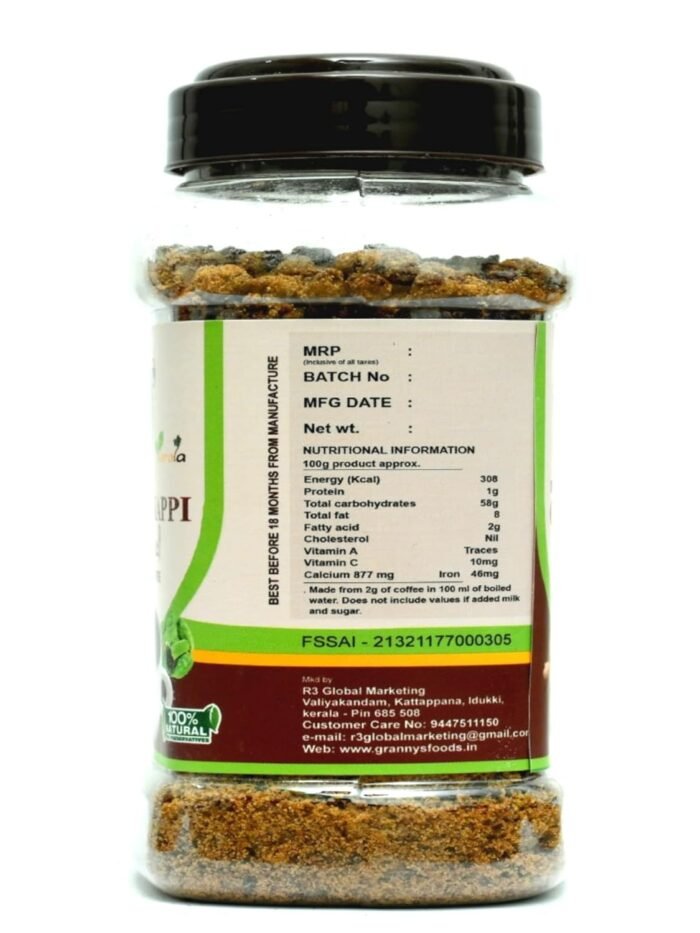 Granny's Foods Gf Instant Ground Chukku Kappi 300Gram (Pack Of 1)/Ginger Coffee Bottle /Sukku Malli Coffee/Traditional Flavour & Taste Of Idukki/Product Of Kerala - Image 4