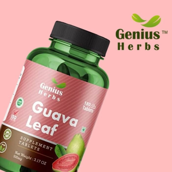 Genius Herbs Guava Leaf Tablets - Guava Leaf Tablets 500mg (180 Tablets)/Improves Skin Health/Helps in Weight Management - Image 4
