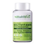 Health Veda Organics Multivitamin with Probiotics | 120 Tablets | 45+ Ingredients for Daily Energy, Immunity & Gut Health Support | For Men & Women