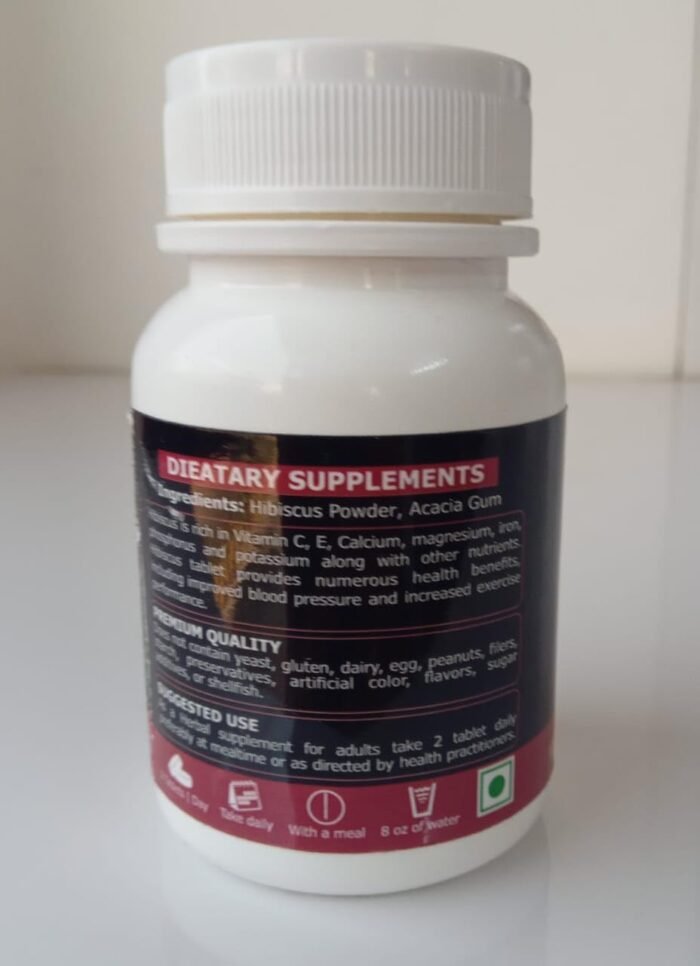 Holy Natural Hibiscus Tablet – 120 Tablet – Dietary Supplement and 1000mg Per Serving. - Image 3