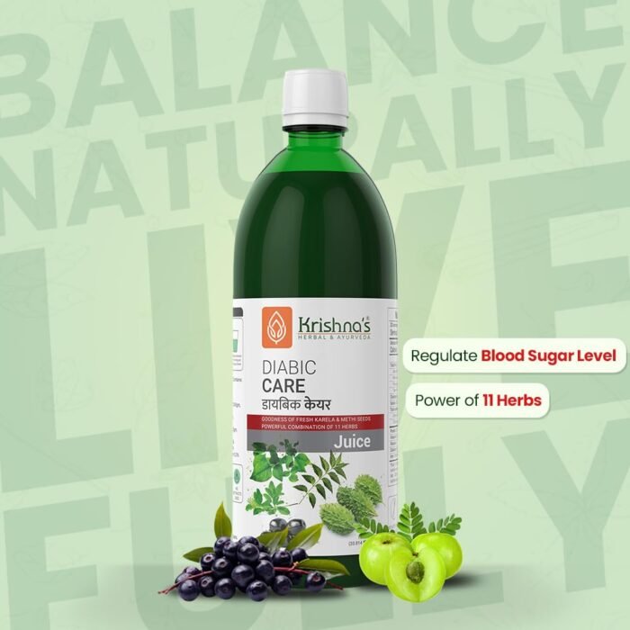 KRISHNA'S HERBAL & AYURVEDA Diabic Care Juice - 500 Ml | Blend Of 11 Herbs Methi, Amla, Karela, Jamun, Kutki, Guduchi & 5 Other Herbs To Manage Sugar Levels | Made In India - Image 2