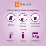 KRISHNA'S HERBAL & AYURVEDA Jamun Juice-500 Ml|Ayurvedic Way To Manage Blood Sugar|Good For Metabolic&Digestive Health - Image 5