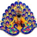 Kanha ji Dress | Laddugopal ji Dress Krishna Janmashtami Peacock Design Beautiful Poshak for Laddu Gopal (Multicolor)