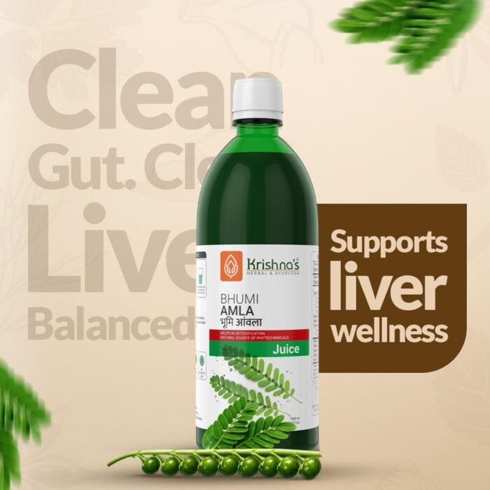 Krishna's Bhumi Amla Juice - 500 ml Natural liver detoxifier | Strengthens the digestive system | Sugar free Juice with No Added Color or Flavour - Image 2