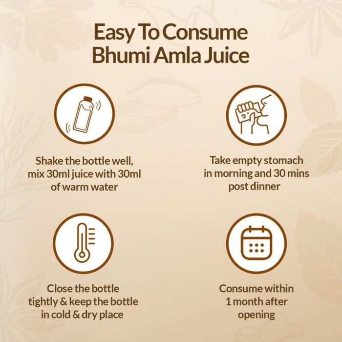 Krishna's Bhumi Amla Juice - 500 ml Natural liver detoxifier | Strengthens the digestive system | Sugar free Juice with No Added Color or Flavour - Image 6