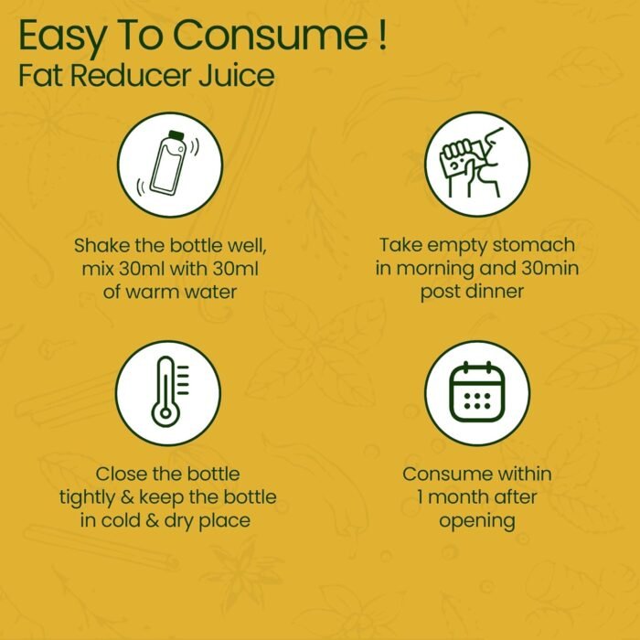 Krishna's Fat Reducer Juice - 500 ml | 12 Powerful herbs for Weight Management | Amla, Harad, Daru Haridra, Sunn Hemp | Aids Metabolism and Digestion - Image 4