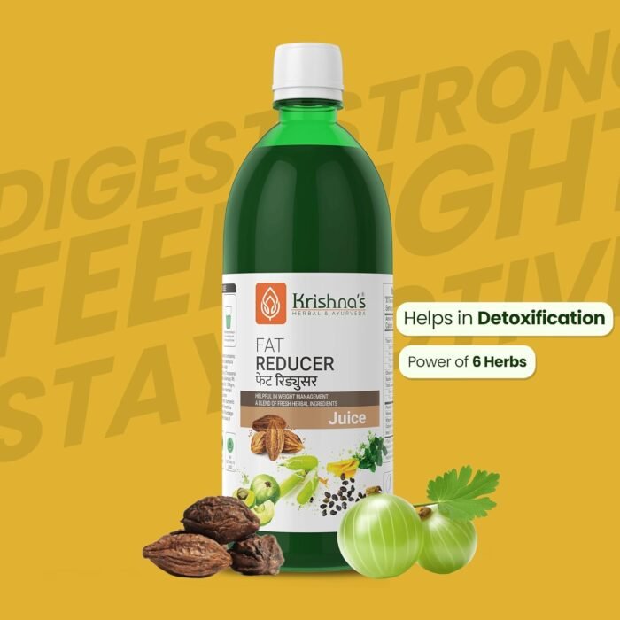 Krishna's Fat Reducer Juice - 500 ml | 12 Powerful herbs for Weight Management | Amla, Harad, Daru Haridra, Sunn Hemp | Aids Metabolism and Digestion - Image 5