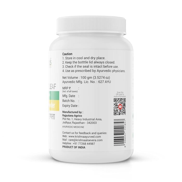 Krishna's Harshringar Powder (Nyctanthes arbor-tristis.)- 100 g |Natural and fresh Parijat leaf Powder | Boosts immunity & Improves skin quality - Image 4