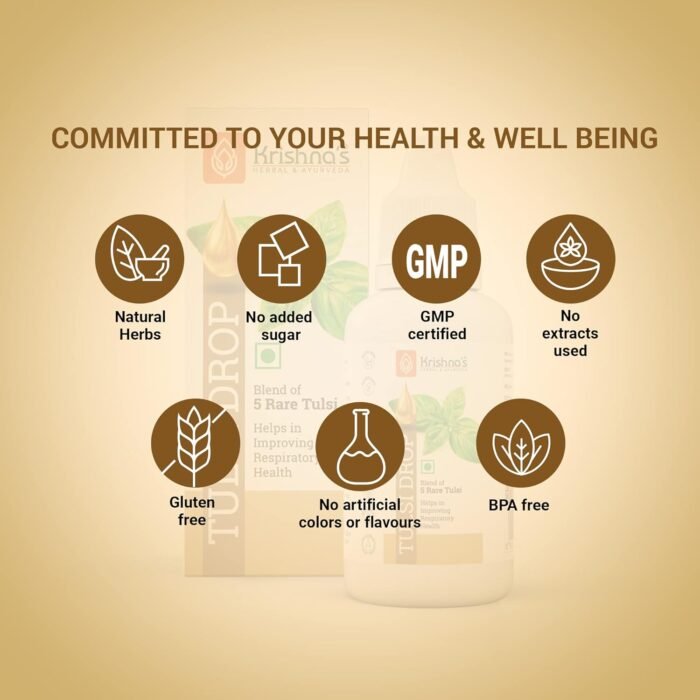 Krishna's Tulsi Drops 30 ml of 5 Rare Tulsi Drop for Natural Immunity Boosting | Nimbu Tulsi, Daulal Tulsi, No Preservatives | Tulsi Drops for immunity | Panch Tulsi Drop - Image 7