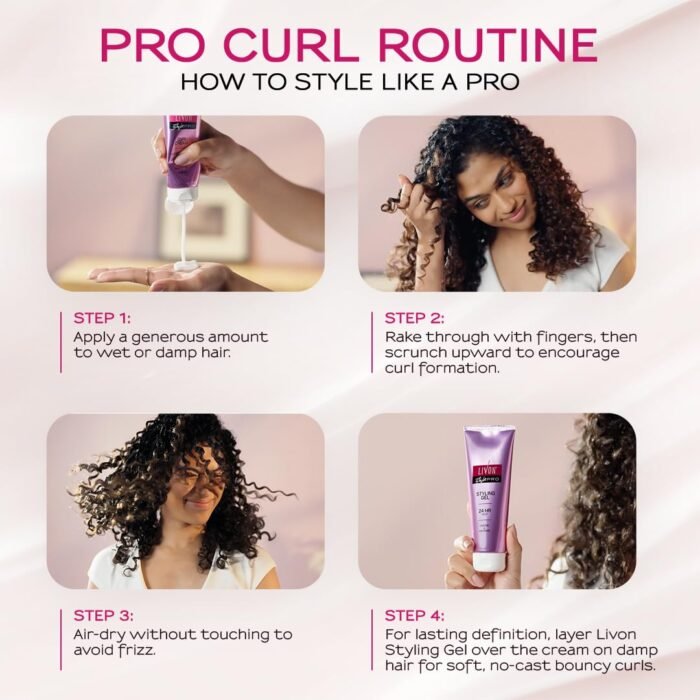 Livon Style Pro Curl Cream for curly, coily & wavy hair | | Curl defining cream for Intense Hydration & Nourishment | Leave in cream with Shea Butter & Avocado | 100ml - Image 6