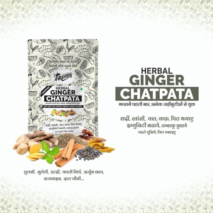 MAHARANA Herbal Ginger Chatpata Mouth Fresheners - Extremely Digestive Mukhwas Made Of Ginger Helps During Travelling As Time Pass & Delicious After-Meal Snack (5 Sachet) - Image 4